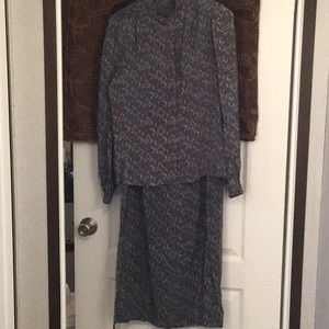 David Laurent for Barbara B LTD skirt silk long sleeves top and Camisole skirt 8